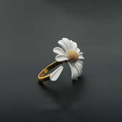 Blumen-Set: Ohrringe, Halskette, Armreif und Ring