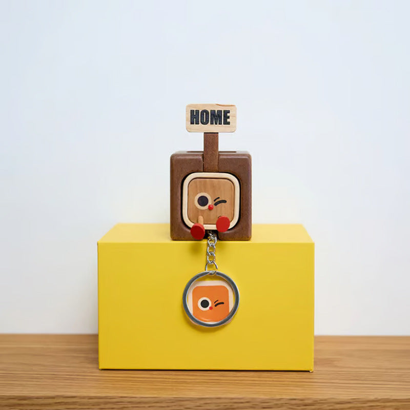 Holz-Schlüsselhalter mit Magnetstreifen
