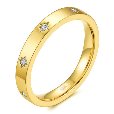 Eleganter Ring mit Sternen-Diamantbesatz