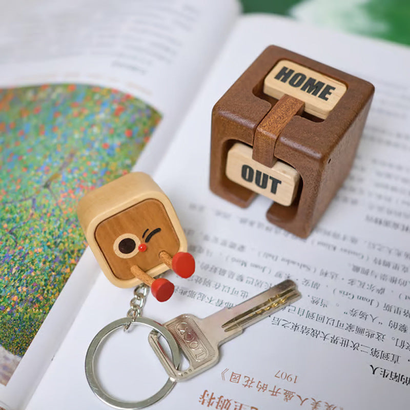 Holz-Schlüsselhalter mit Magnetstreifen