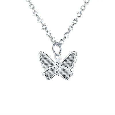 Vintage Simple Alloy Butterfly Pendant Necklace